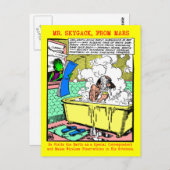 スカイガック氏が入浴する男性を観察 ポストカード (正面/裏面)