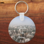 スカイキーチェーンの下の白い森 キーホルダー (正面)