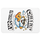 スカイクラウドにチリン'デザインおもしろい冷蔵庫 マグネット (横)