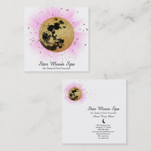 *~*スカイコスモスユニバーススタームーンルナ スクエア名刺 (正面/裏面)