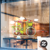 スカイショッお洒落プにフローラの雲 ウィンドウサイン (カフェ窓)