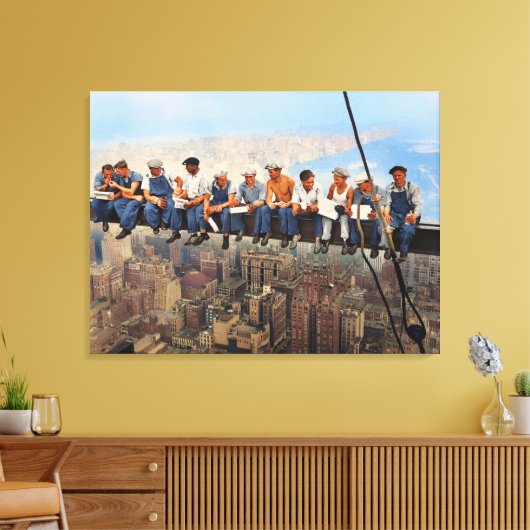 スカイスクレイパーで昼食 1932 ニューヨーク市 リマスターカラー キャンバスプリント (インサイチュ (リビング))