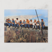 スカイスクレイパーの上でランチ 1932 ニューヨーク市 リマスターカラー ポストカード (正面)