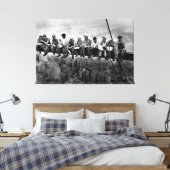 スカイスクレイパーの上で昼食 1932 ニューヨーク市 鉄骨作業員 キャンバスプリント (インサイチュ (寝室))