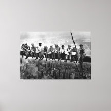 スカイスクレイパーの上で昼食 1932 ニューヨーク市 鉄骨作業員