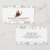 スカイスクレーパー建物アイコン 名刺 (正面/裏面)