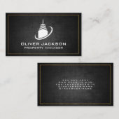 スカイスクレーパー建物アイコン |建築 名刺 (正面/裏面)