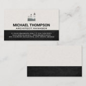 スカイスクレーパー建物アイコン |金属 名刺 (正面/裏面)