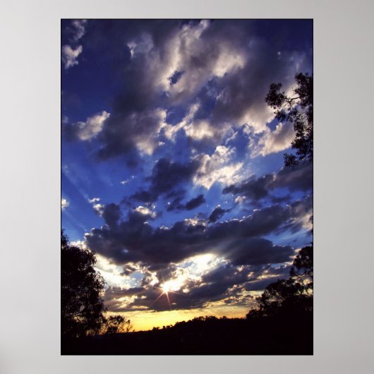 スカイスケープ輝くポスター ポスター (正面)