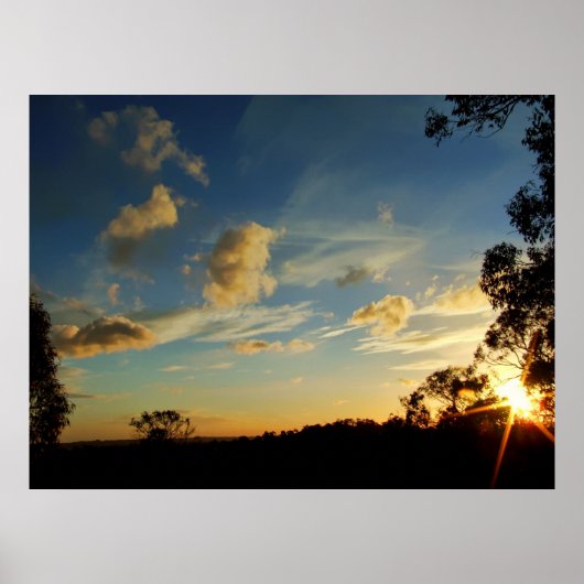 スカイスケープ輝くポスター ポスター (正面)