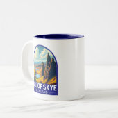 スカイスコットランド島トラベルアートヴィンテージ ツートーンマグカップ (正面左)