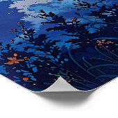 スカイストリーク – ナイトスカイイラストレーションスタイル ポスター (角)