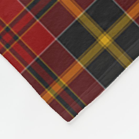 スカイタータンチェックプレイドのスコッツマアリスター フリースブランケット (角)