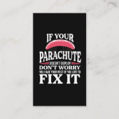 スカイダおもしろいイビング贈笑わされる与スカイダイバーパラシュート 名刺 (正面)