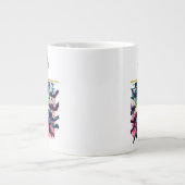 スカイダイバーが夕日を受け入れる ジャンボコーヒーマグカップ (正面)