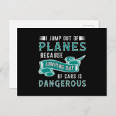 スカイダイバーが飛び降りる飛行機スカイダイビング ポストカード (正面/裏面)