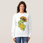 スカイダイバーとしてシェルを持つ亀 スウェットシャツ (正面フル)