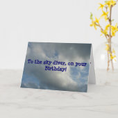 スカイダイバーの誕生日 カード (黄色い花)