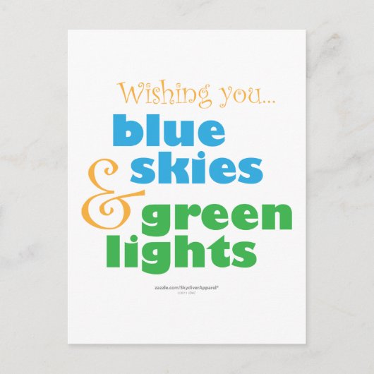 スカイダイバーの願い ポストカード (正面)