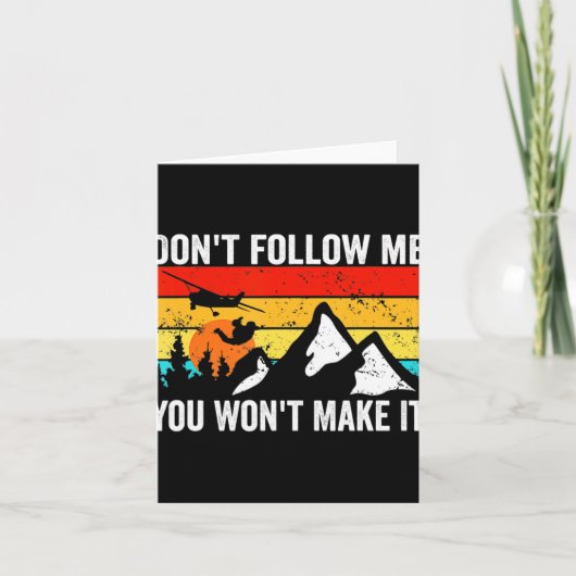 スカイダイバーを真似しないで 私はすごいことをする スカイダイバー カード (正面)