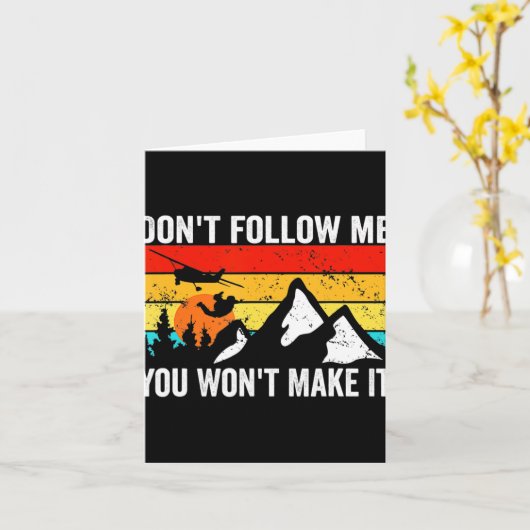 スカイダイバーを真似しないで 私はすごいことをする スカイダイバー カード (黄色い花)