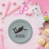 スカイダイバーアクションヒーロー – 堅牢なスチール独自の文字 ペーパープレート (パーティー)