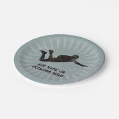 スカイダイバーアクションヒーロー – 堅牢なスチール独自の文字 ペーパープレート (アングル)