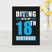 スカイダイバーギフト18th誕生日 カード (黄色い花)