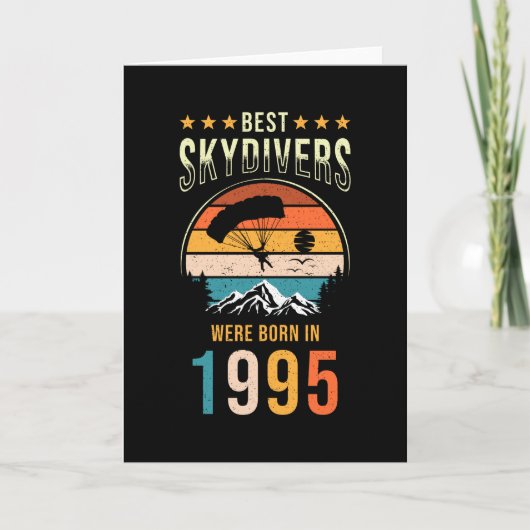 スカイダイバーギフト1995生まれ年 カード (正面)