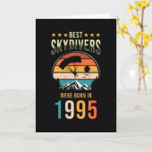 スカイダイバーギフト1995生まれ年 カード (黄色い花)