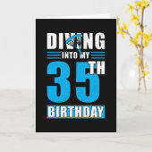 スカイダイバーギフト35誕生日 カード (黄色い花)