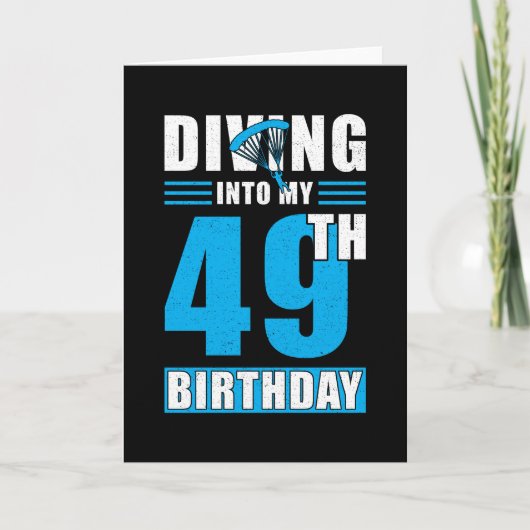 スカイダイバーギフト49th誕生日 カード (正面)