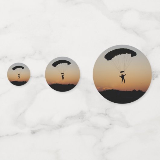 スカイダイバーパラシュートアットサンセットスカイダイバー コンフェッティ (正面)
