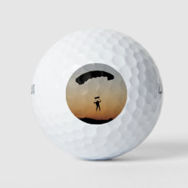 スカイダイバーパラシュートアットサンセットスカイダイバー ゴルフボール