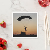 スカイダイバーパラシュートアットサンセットスカイダイバー スタンダードカクテルナプキン (インサイチュ)
