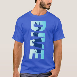 スカイダイバーパラシュートジャンピングパラシュートP Tシャツ