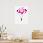 スカイダイバーパラシュートスカイダイビングパラシュートアートギフト ポスター (キッチン)