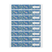 スカイダイバーブルー住所 シール ラップアラウンドラベル (シート)