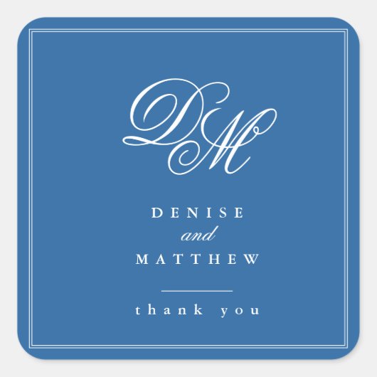 スカイダイバーブルー スクエアシール (正面)