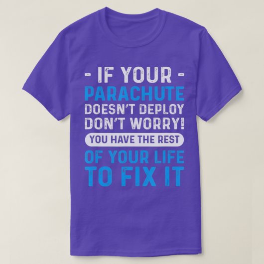 スカイダイバー用パラシュートSkydiving Tシャツ (デザイン正面)