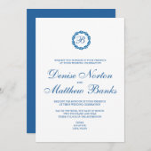 スカイダイバー ブルー 招待状 (正面/裏面)