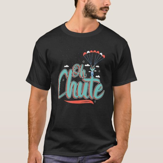 スカイダイバー 面白い 落下傘 パラシュート スカイダイビング Tシャツ (正面)