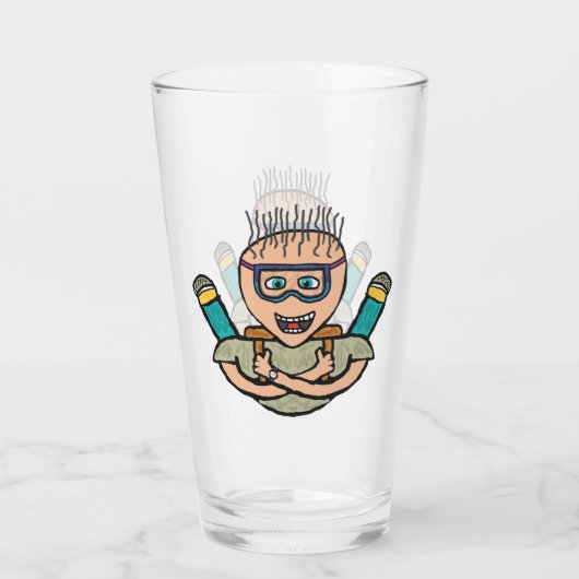 スカイダイビおもしろいング タンブラーグラス (正面)