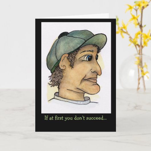 スカイダイビユーモアのあるング男 カード (黄色い花)