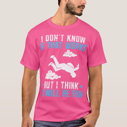 スカイダイビングおもしろいスカイダイバースキディブ Tシャツ (正面)