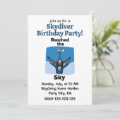 スカイダイビングが空に到達 スカイダイバー 誕生日パーティー 招待状 (スタンド正面)