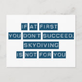 スカイダイビングでの成功 ポストカード (正面)