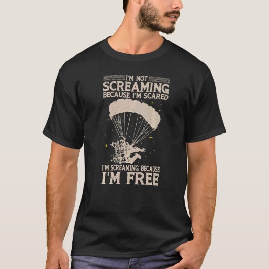 スカイダイビングで叫んでる Tシャツ (正面)