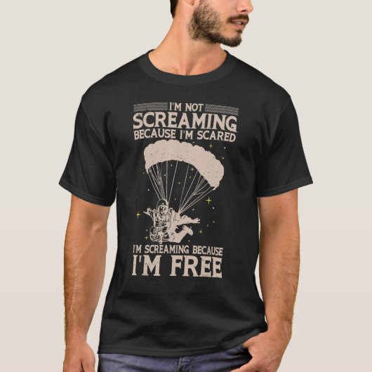 スカイダイビングで叫んでる Tシャツ (正面)
