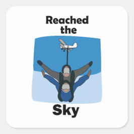 スカイダイビングで空の頂点へ スカイダイバー 誕生日 スクエアシール